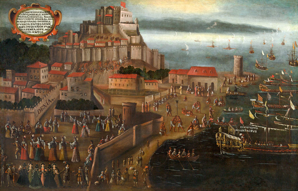 Expulsion of the Moriscos in the Port of Dénia, painting by Vicente Mostre, 1613.